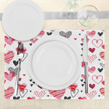 Various Heart Shapes Place Mats