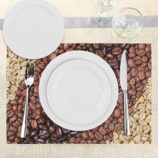 Coffee Beans Stripes Place Mats