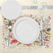 Abstract Flowers Roses Place Mats