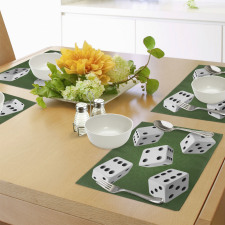 Casino Rolling Dice Set Place Mats