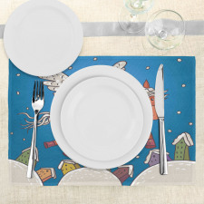 Horse Wings on Building Place Mats