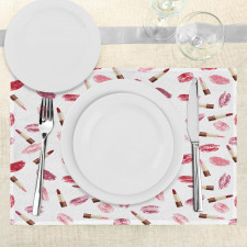 Lipstick Kiss Makeup Place Mats