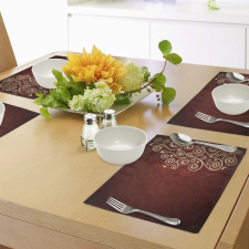 Ombre Flower Swirl Ivy Place Mats