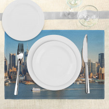 NYC Skyline River Scenery Place Mats