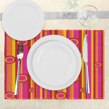 Stripes Circles Vibrant Place Mats