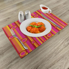 Stripes Circles Vibrant Place Mats