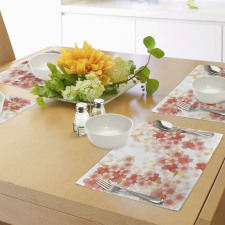 Vibrant Sakura Flowers Place Mats