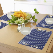 White Polka Dotted Tile Place Mats