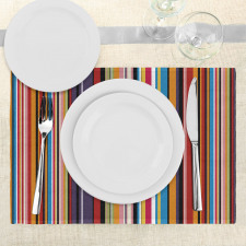 Vibrant Colors Striped Place Mats