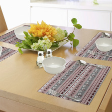 Spring Flowers Stripes Place Mats