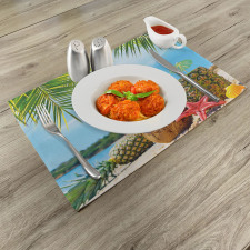 Coconut Pineapple Summer Place Mats