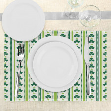 Irish Clovers Lines Dots Place Mats