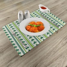 Irish Clovers Lines Dots Place Mats