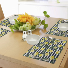 Fresh Lemons Striped Place Mats