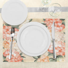 Blooming Hydrangea Flowers Place Mats