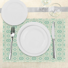 Retro Circles Geometric Place Mats