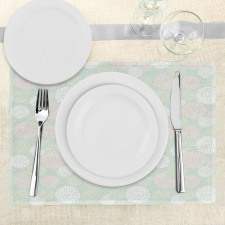 Pastel Dahlia Blossoms Place Mats