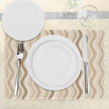 Wavy Lines Vertical Swirl Place Mats