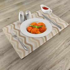 Wavy Lines Vertical Swirl Place Mats