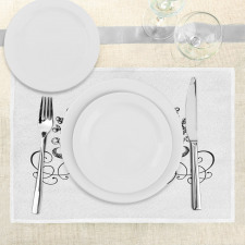 Crown Lettering Baroque Place Mats