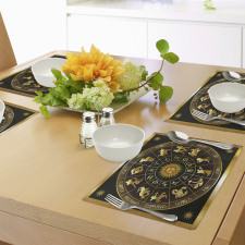 Signs Circle Sun Moon Place Mats