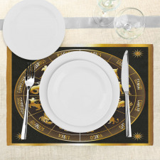 Signs Circle Sun Moon Place Mats