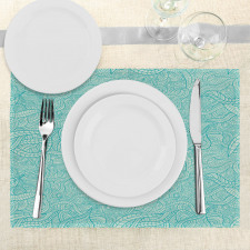 Vintage Botanic Leaves Place Mats