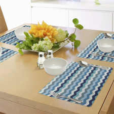 Retro Zig Zag Stripes Place Mats