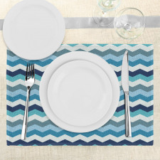 Retro Zig Zag Stripes Place Mats