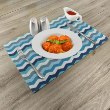 Retro Zig Zag Stripes Place Mats