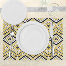 Chevron Waves Tribal Place Mats