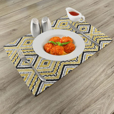 Chevron Waves Tribal Place Mats