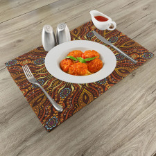 Warm Colored Design Boho Place Mats