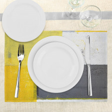 Pale Yellow Squares Place Mats