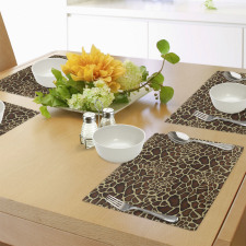 Giraffe Skin Pattern Place Mats