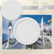 Oia Village in Santorini Place Mats