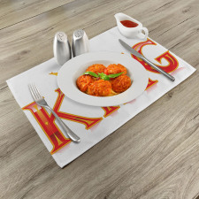 Capital Letter King Words Place Mats