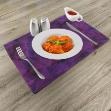 Triangle Purple Shape Place Mats