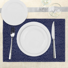 Blue Floral Old Design Place Mats