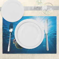 Sea Turtle Diving Place Mats