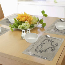 Valentine's Day Taupe Place Mats