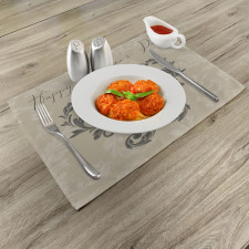 Valentine's Day Taupe Place Mats