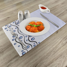 Eye Shape Shape Lines Place Mats