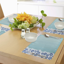 Vertical Shape Border Place Mats