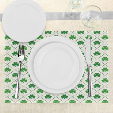 4 Leaf Shamrock Dots Place Mats