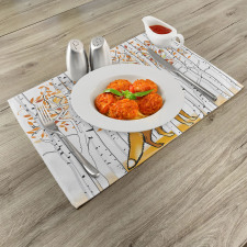 Fox Autumn Forest Place Mats