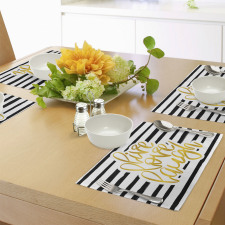 Stripes Text Place Mats