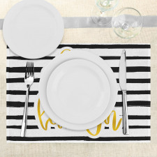 Stripes Text Place Mats