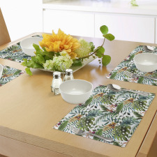 Palm Tree Flowers Hibiscus Place Mats