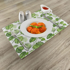 Swirls Palm Banana Trees Place Mats